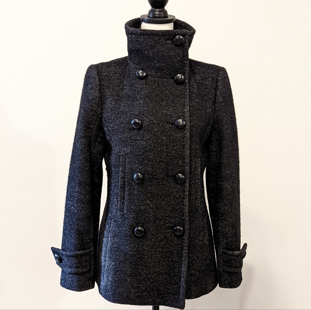 Aritzia Babaton - Howell Pea Coat - Charcoal - Size S